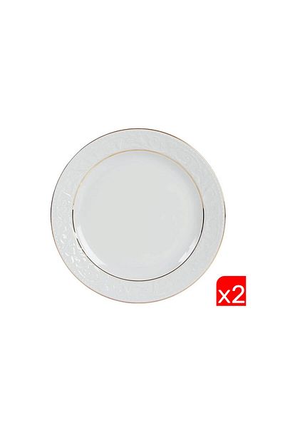 Porland Hazan Gold Gilt Flat Plate 20cm 2 pcs 04POR031036