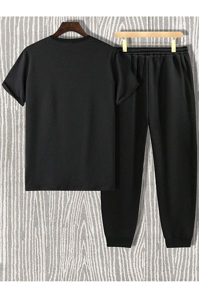 DAXİS Sportwear Company Σετ φόρμας με στάμπα Unisex - Μπλουζάκι Jogger Sweatpants Crew Neck