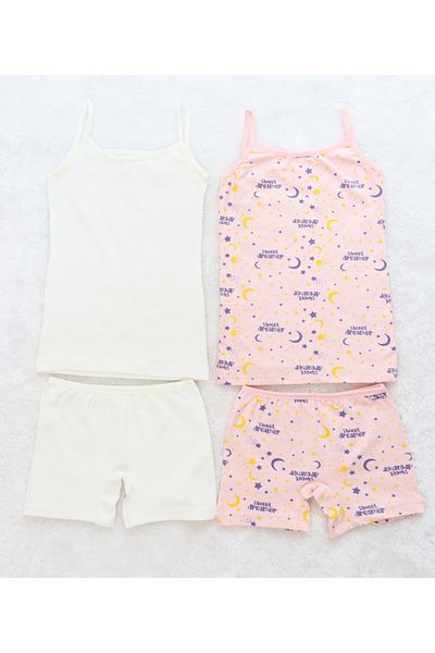 Harika KIDS Girl's Printed Double Pack Cotton Boxer Set