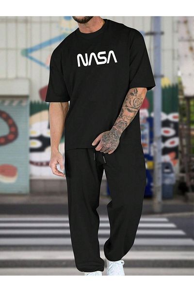 DAXİS Sportwear Company Σετ φόρμας με στάμπα Unisex - Μπλουζάκι Jogger Sweatpants Crew Neck