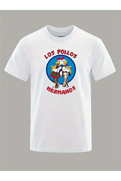 AEMİ Μπλουζάκι Unisex Los Pollos Hermanos Printed Oversize 100% βαμβάκι