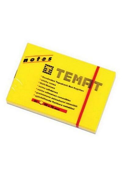 Temat Adhesive Note Paper Pastel Yellow 50x75 Mm (12 PCS)