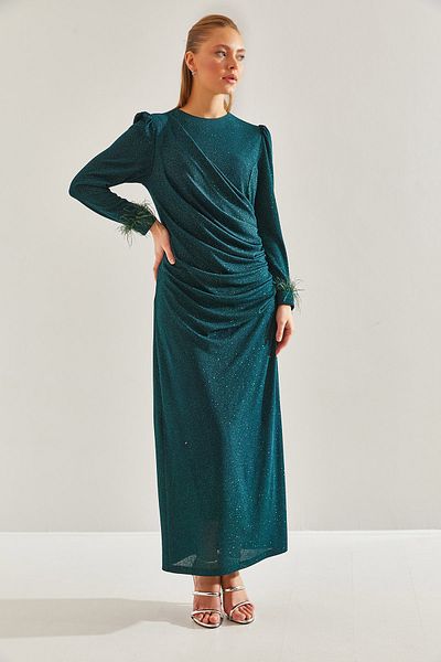 Bianco Lucci Modest Βραδινό φόρεμα Hijab Glitter -60191009