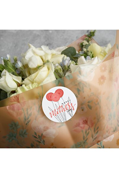 Ambalaj Modacısı ملصق عيد الأم السعيد سريع الطباعة 100 قطعة.