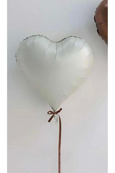 Partifabrik Satin Cream Heart Foil Balloon 40 Cm