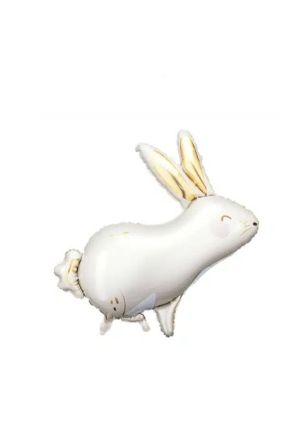 Partifabrik بالون لطيف من رقائق الأرنب بلون ذهبي على شكل حورية البحر مقاس 86 سم