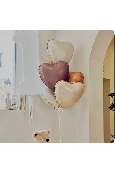 Partifabrik Satin Caramel Heart Foil Balloon 40 Cm 1 Piece