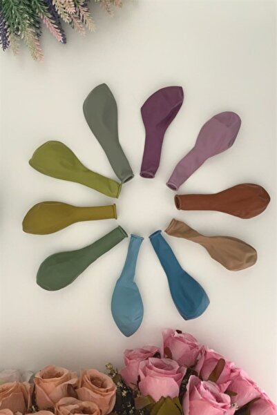 Partifabrik Turmeric Retro Color Matte Pastel Balloon 10 Lots
