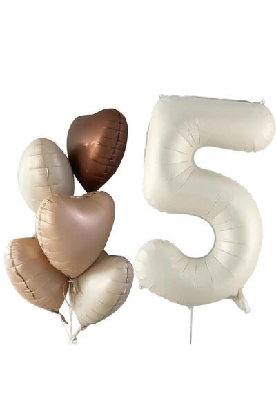 Partifabrik مجموعة بالونات ذات ألوان القهوة الرجعية العمر 5 6 قطع