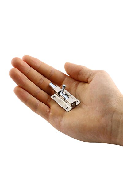 NZB Küçük Mavzer Sürgü Sürgülü Dolap Sürgüsü Kilit Saten 25x40 mm Kapı Pencere Emniyet Kilidi Metal