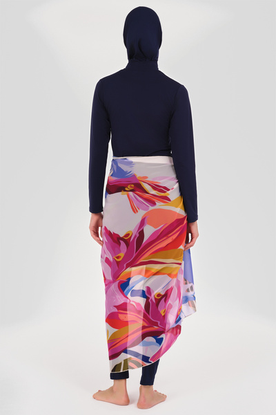 ALFASA Patterned Bougainvillea Skirt Pareo