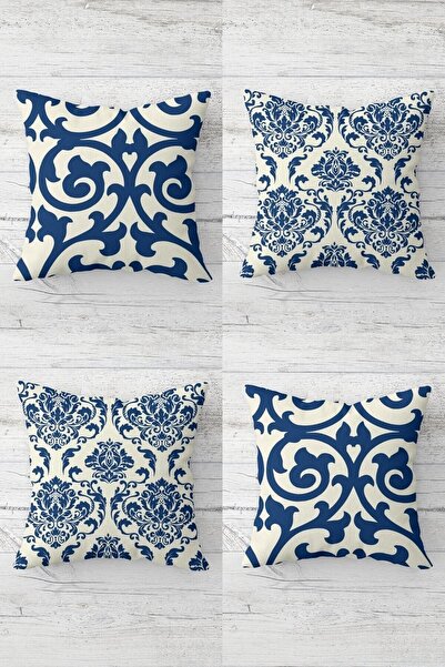 Genel Markalar Şal Desenli Etnik Gizli Fermuarlı Kırlent Kılıfı Koltuk Yastık...