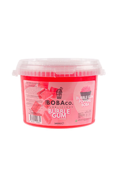 TheBobaCo. Bubblicious Bubble Gum Aromalı Meyve Topları Bubble Tea Boba 3,4 Kg