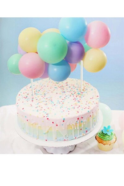 Partifabrik Makaron Renkler Balon Pasta Süsü