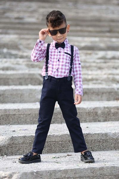 Terry Boy's Oxford Shirt with Bow Tie 4-8 YEARS