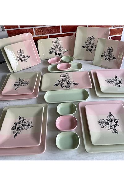 Keramika Colorful Flavors 22 Piece Breakfast Set