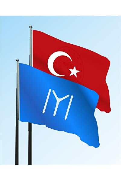 bayrakal Kayı Boyu ve Türk Bayrağı 2'li Set 70x105cm Raşel Kumaş