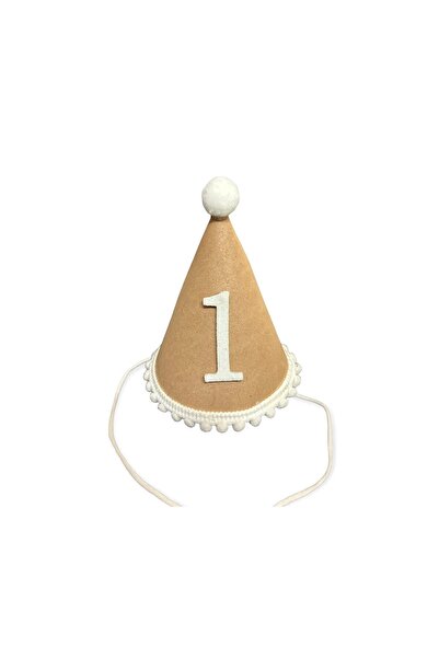 Partifabrik Kahverengi Mini Şapka 1 Yaş