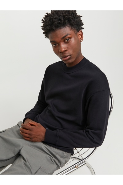 Jack & Jones JCOCOLLECTIVE SWEAT CREW NECK Bisiklet Yaka Oversize Fit Basic Erkek Sweatshirt