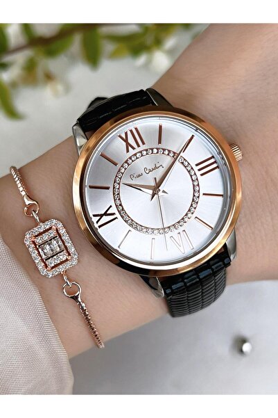 Pierre Cardin PİERRE CARDİN Leather Cord Women's Wristwatch 30 Mt Waterproof+Wristband PR.08.KD.2002F06