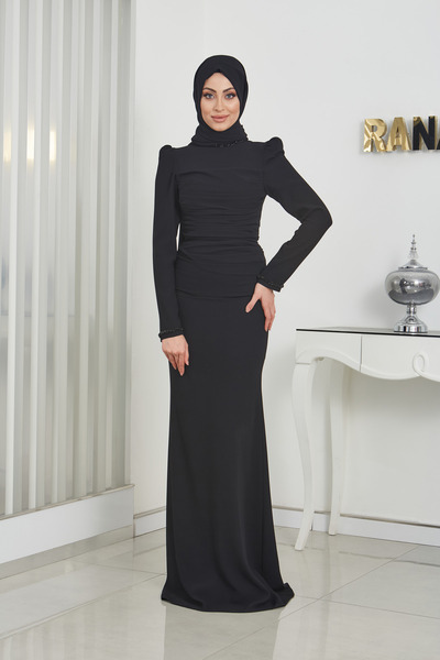 Rana Zenn ELIZA EVENING DRESS BLACK