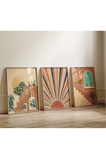 wudie Dekoratif 3lü tablo,Ahşap Çerçeveli,soyut tablo,duvar tablo,duvar susu,mutfak tablo cerceveli tablo