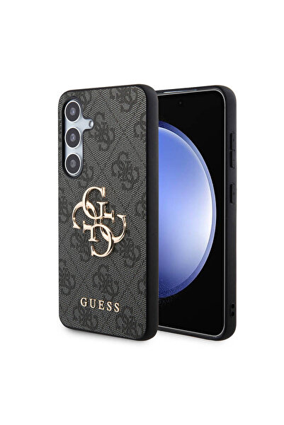 Guess حافظة متوافقة مع هاتف Galaxy S24 Plus، غطاء منقوش من جلد البولي يوريثان...