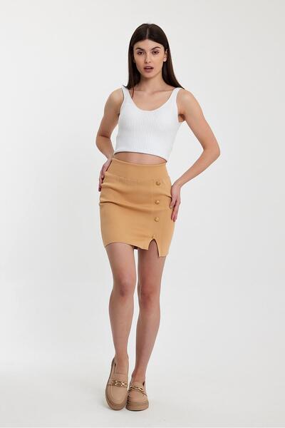 ALEXANDERGARDI Πλεκτή φούστα Alexandergardı - Λεπτομέρεια με κουμπιά (A92303-S)