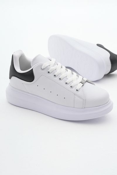 Tonny Black Unisex Λευκά Μαύρα Αθλητικά Παπούτσια V2alx