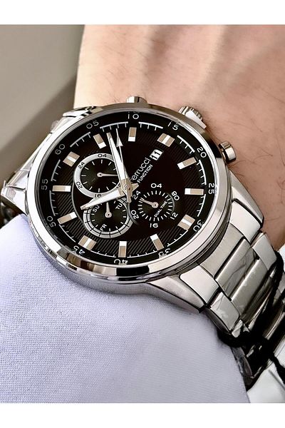 Ferrucci Men's Multifunctional Metal Band Wristwatch