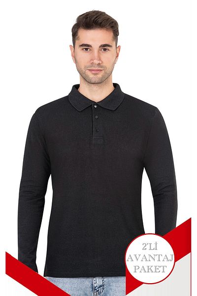 ByDon MEN'S POLO NECK T-SHIRT 2-PACK ADVANTAGE PACK