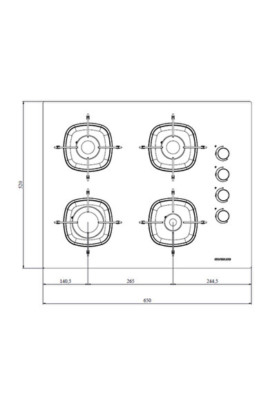 Silverline CS5665W01 65cm Beyaz Cam Ankastre Ocak
