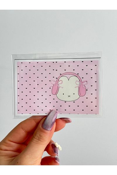 Planet Butik Ribbon Bunny Card Covering Sticker