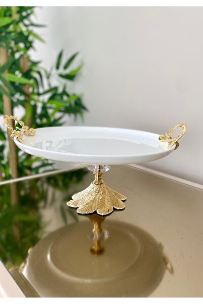 Sillage Home Luxury Presentation Plate with Handle and Stand 26 cm, Cake Cake Presentation