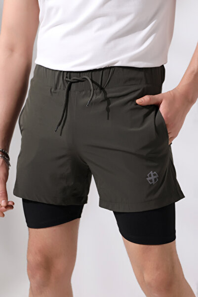 Zula Moda Erkek Running Hızlı Kuruma Micropoly Antrenman Halısaha Fitness Kısa Taytlı Outdoor Şort