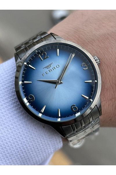 FERRO 30 Mt Waterproof Color Throw Stainless Steel Band Men's Wrist Watch xf0021
