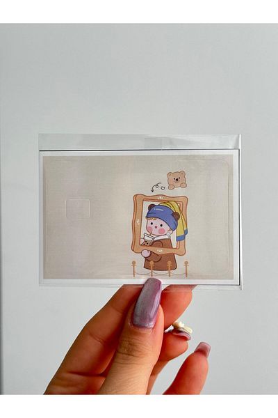 Planet Butik Kawaii Mona Lisa Card Covering Sticker