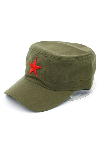 Köstebek Castro Hat Che Guavera Starry Khaki Hat