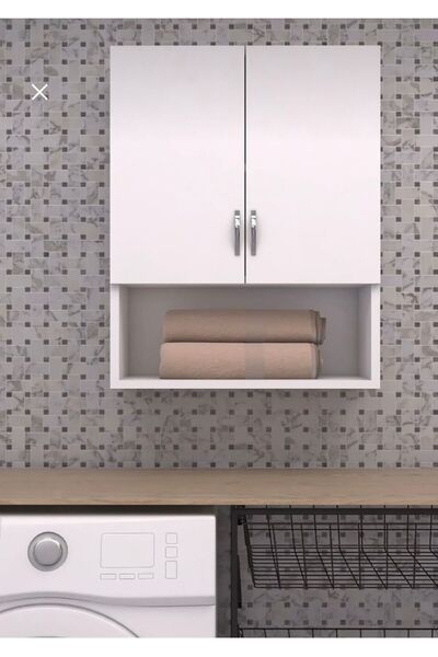 Besa Home BANYO LAVABO WC 2 KAPAKLI HAVLULUK PEÇETELİK ÇOK AMAÇLI DOLAP