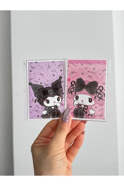 Planet Butik Melody Kuromi Card Covering Sticker Set of 2