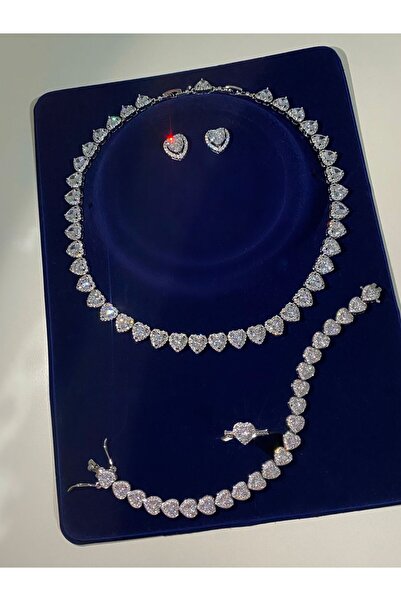 h&b design jewel Beyaz Taşlı Set