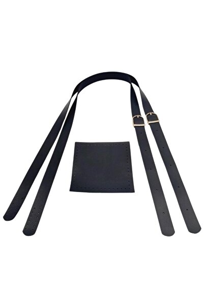 angel çanta aksesuar Angel Bag Accessory - Faux Leather, Pocket, Adjustable Double Handle, Black Light Gold Metal Set