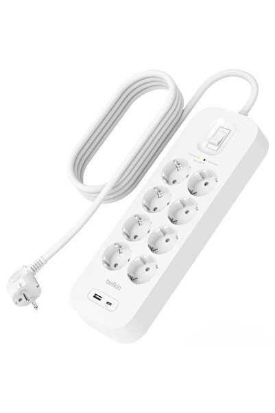 Belkin SRB003VF2M USB-C-USB-A 8x Akım Korumalı Priz 2M