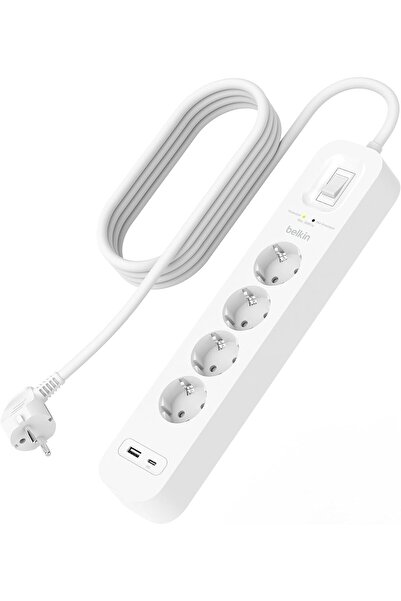 Belkin SRB001vf2M USB-C-USB-A 4x Akım Korumalı Priz 2M