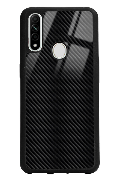 Spoyi Oppo A31 Carbon Tasarımlı Glossy Telefon Kılıfı