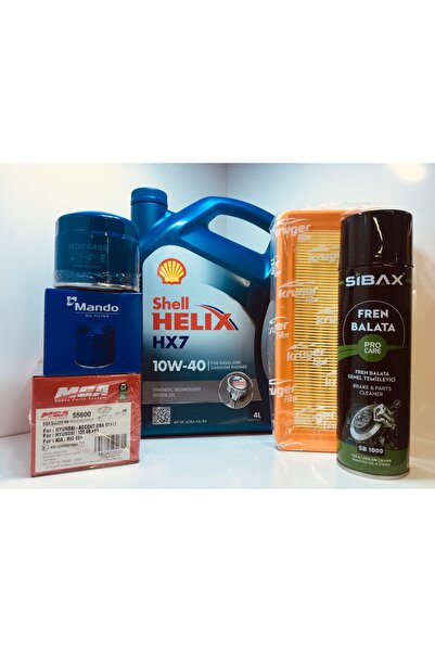 SHELL YAĞ BAKIM HYUNDAİ ACCENT ERA BENZİNLİ 1.4-1.6 PERİYODİK YAĞ BAKIMI SETİ+ ÖN BALATA+SPREY