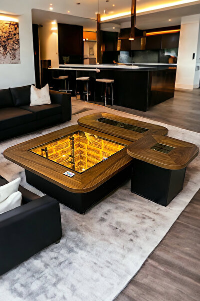 Eymense Venoza 3'lü 3D Orta Sehpa Seti