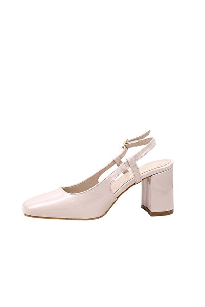 bescobel Semma Patent Leather Women's Daily Heeled Shoes - 7.5 Cm, Blunt Toe 111