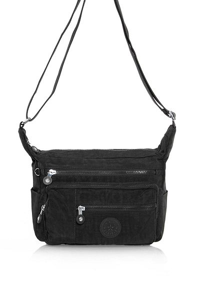 ÇÇS Ççs 3 Front Pockets Women's Shoulder and Crossbody Bag 16382-Black 0001
