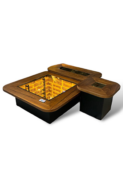 Eymense Venoza 3'lü 3D Orta Sehpa Seti